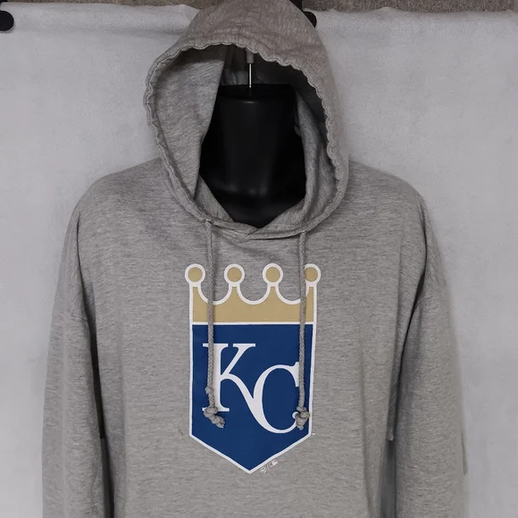 47 KC Royals Hoodie Sweatshirt XXL Gray Pullover Kansas City - Picture 1 of 4